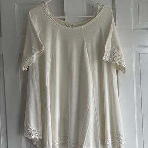 Amaryllis White Lace Trim Top with Camisole.